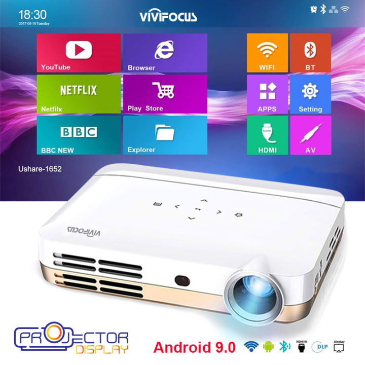 ViviFocus VS50-HD Mini Portable Wireless Android Smart Projector - Image 2