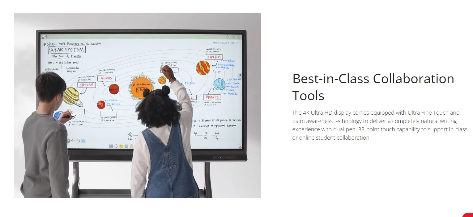 ViewSonic IFP7552-1C Interactive Viewboard 75'' 4K Flat Panel Touch Display - Image 2