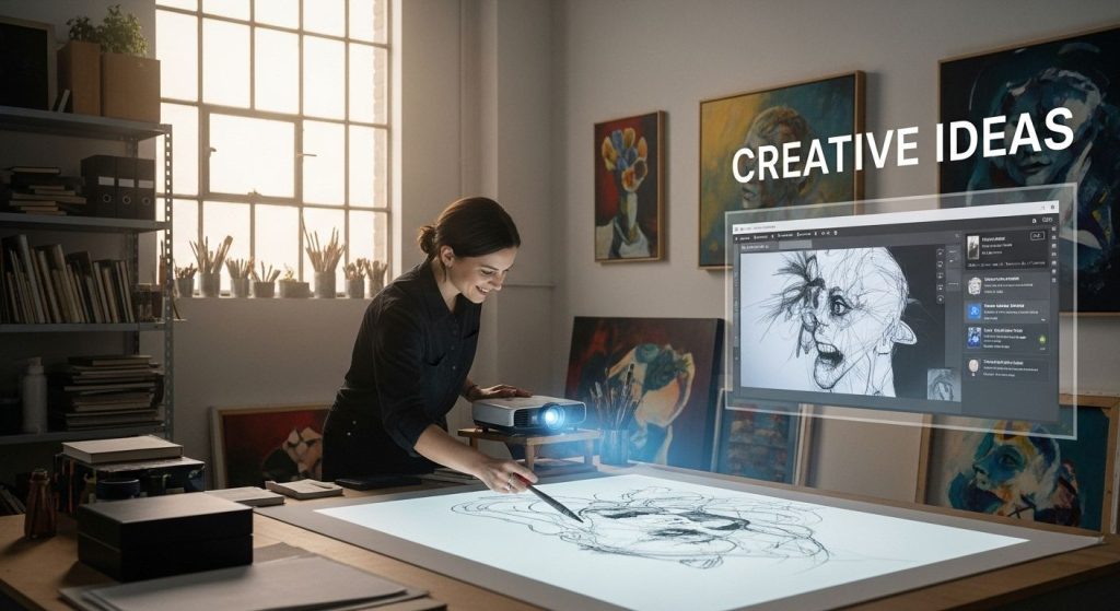 projector art studio