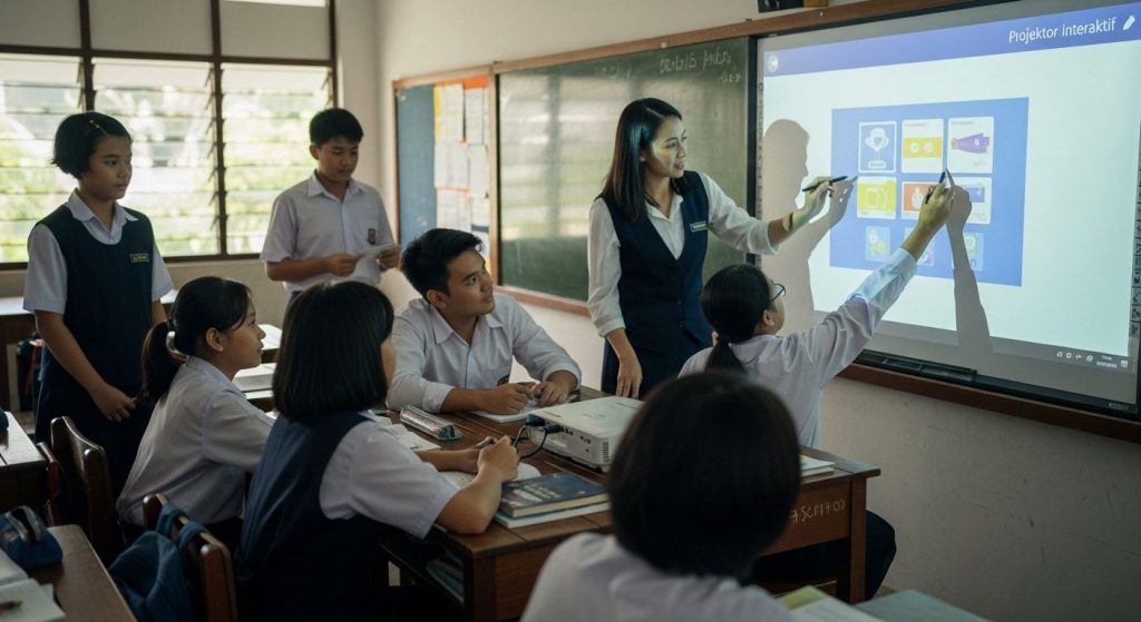 projektor interaktif pendidikan