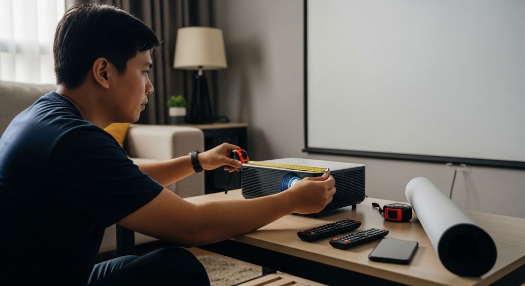 setting up home projector