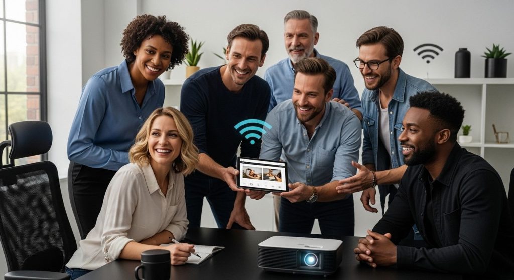 wifi projektor pejabat kolaborasi