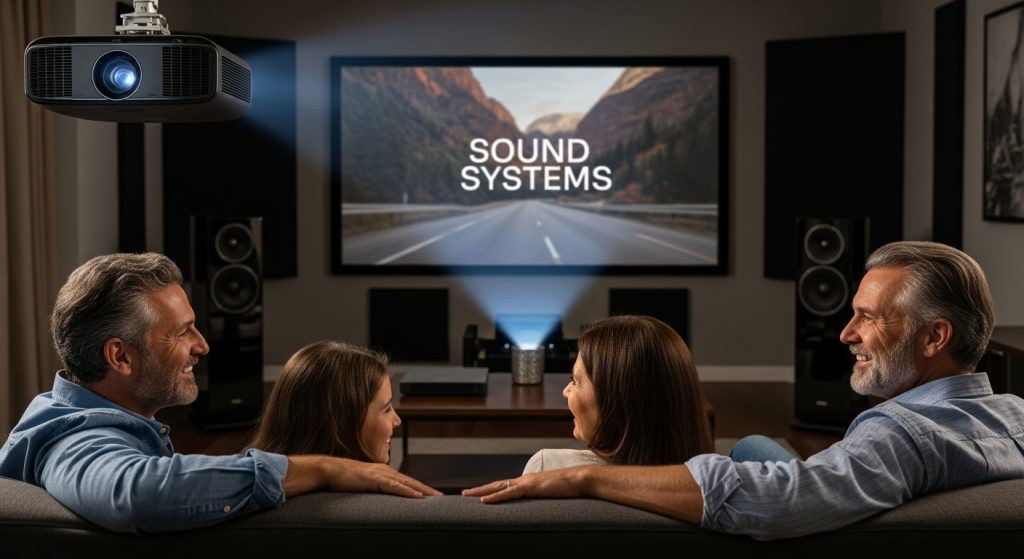 sound systems projector living room