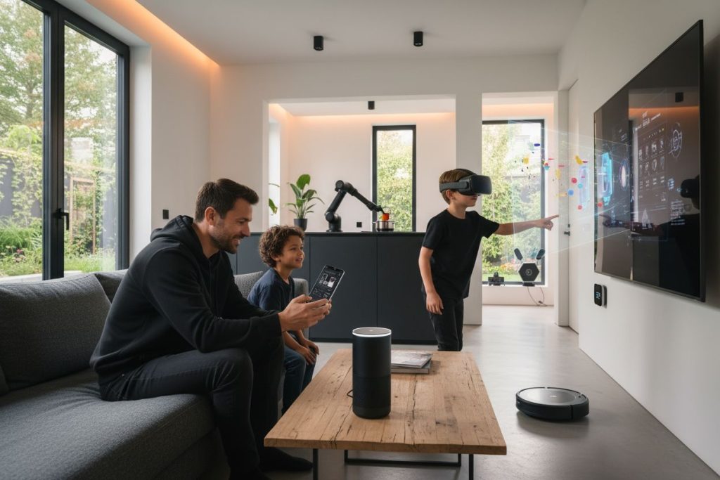 modern home gadgets, smart home 2025, family technology
