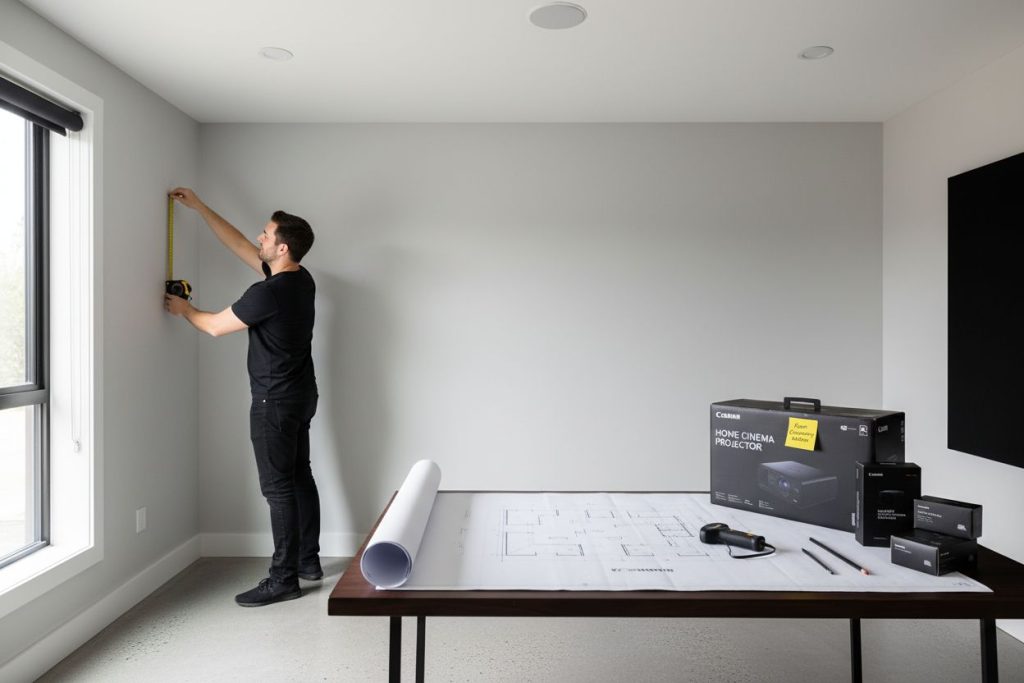 projector room measurement setup