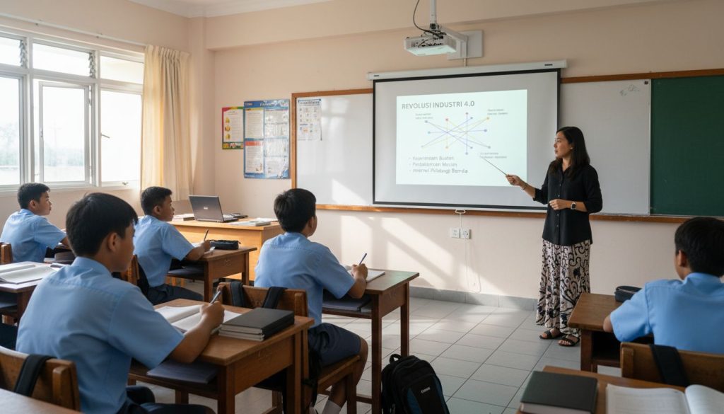 setting projektor bilik darjah