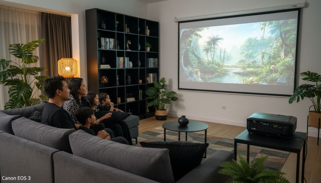 layar projektor rumah