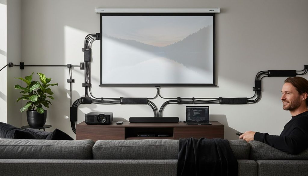 projector cable management